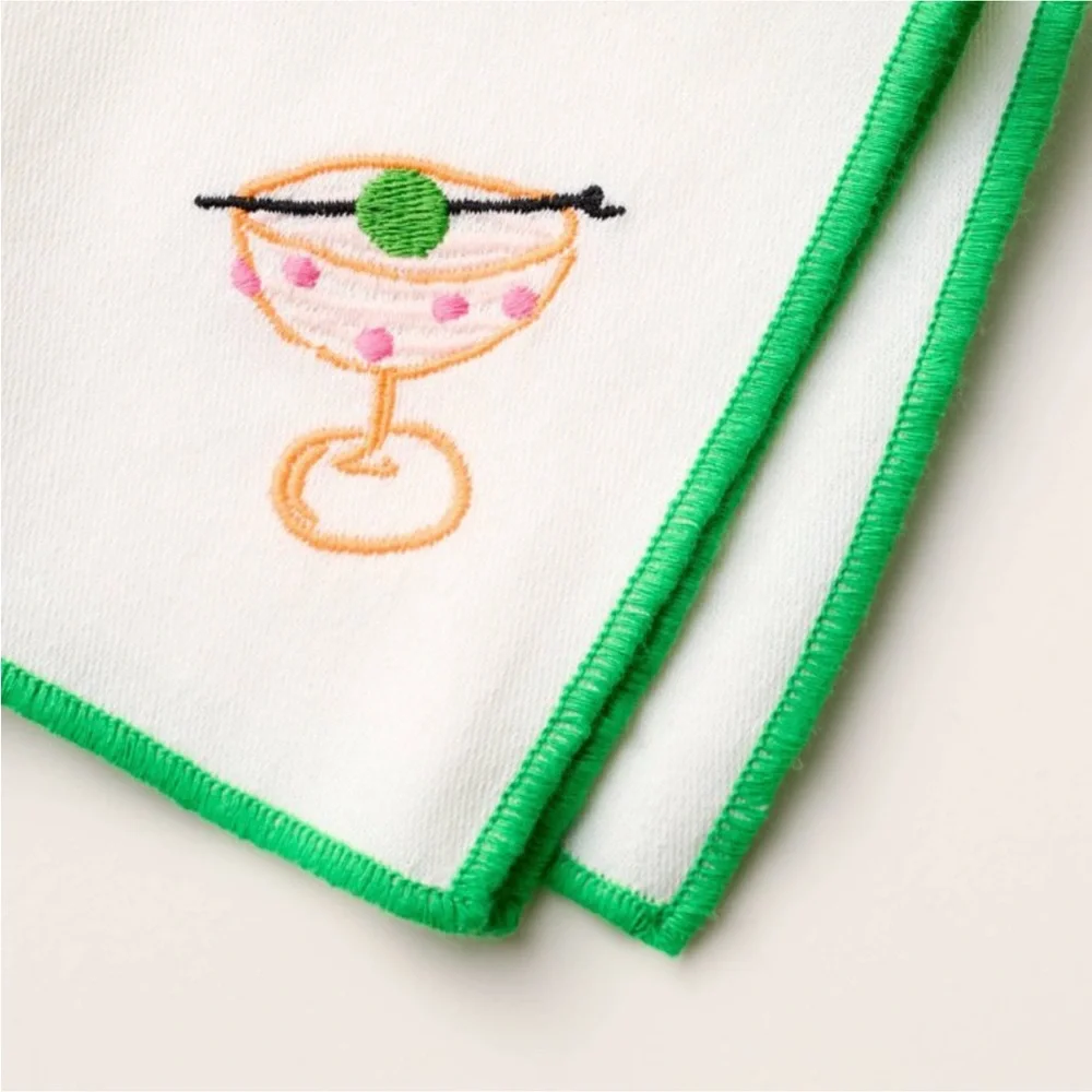 ♠️ 8ct Embroidered Icon Cloth Cocktail Napkins - Kate Spade New York x Target
